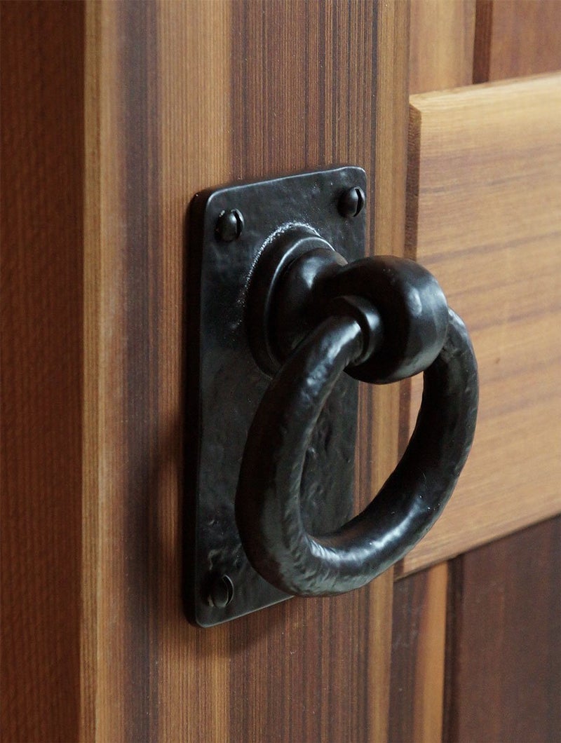 Iron Valley Hardware Iron Valley - 4.5'' Ring Pull - Door & Gate Handle - Solid Cast Iron - Image 2